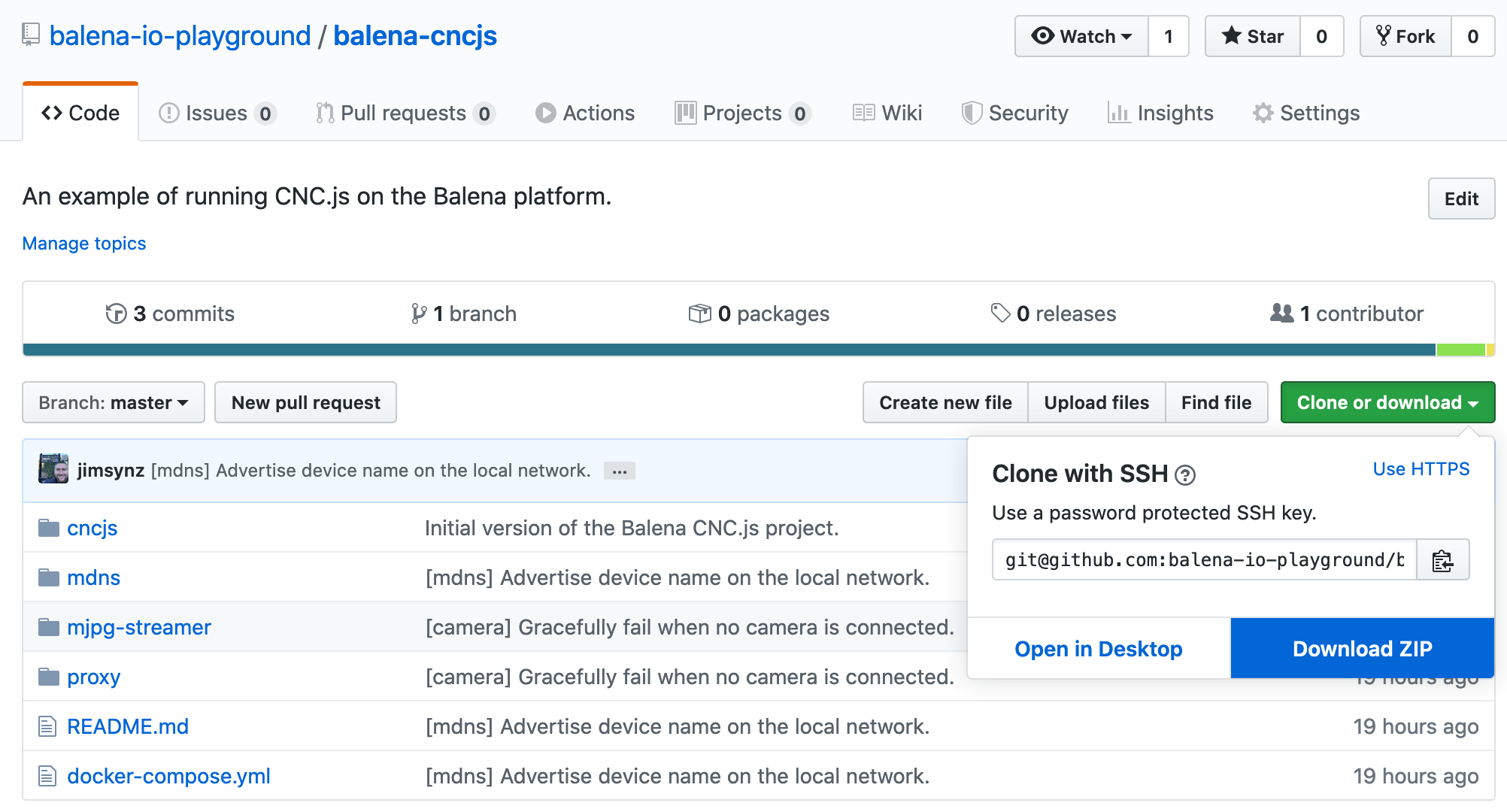 Clone or download the balena-cncjs repo however you choose.