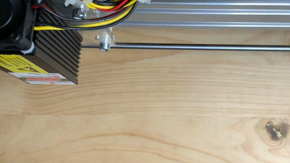 Here's my own laser cutter scribing the balena logo