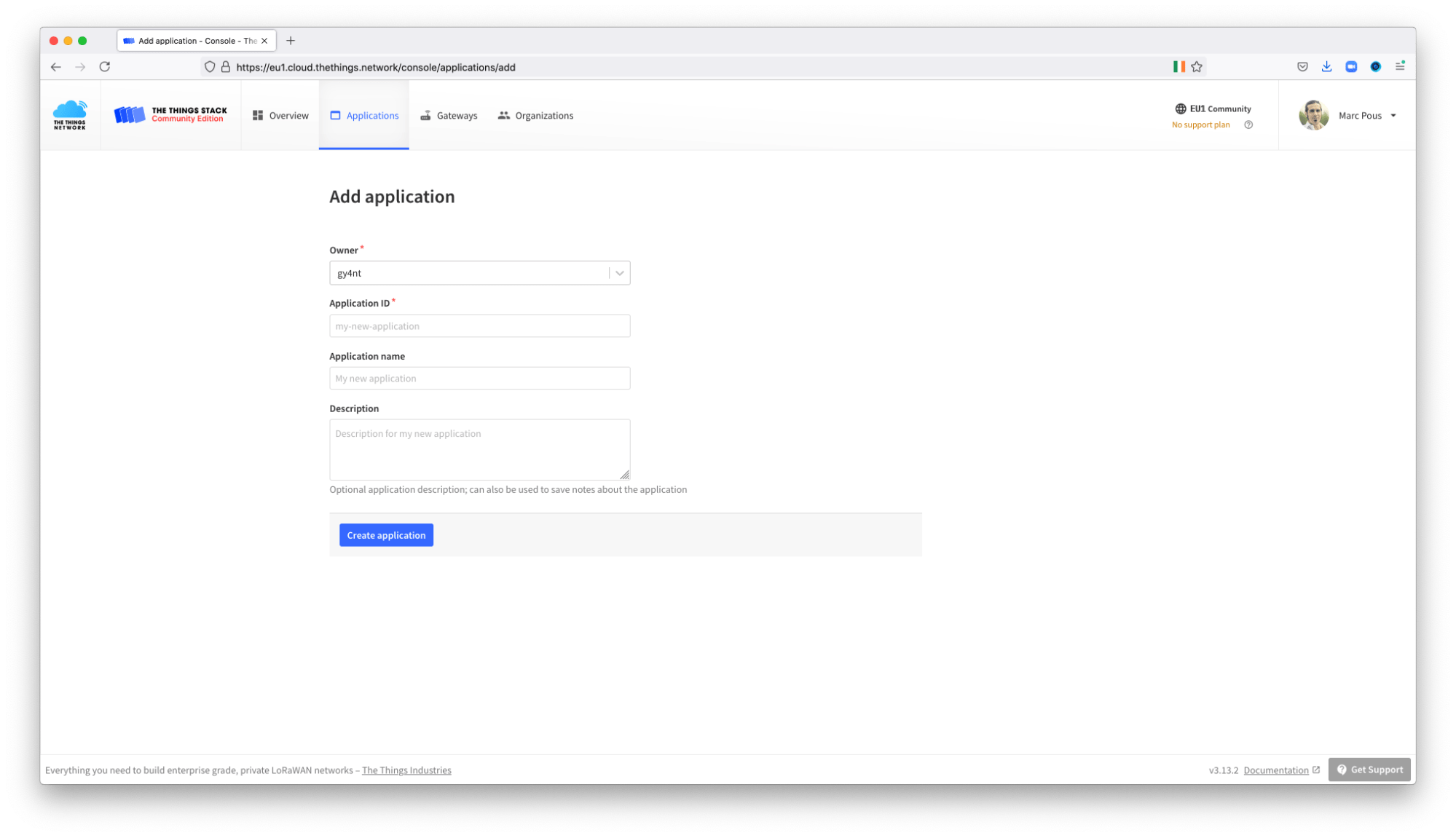 Add your application ID