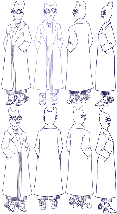 Rotating cat character