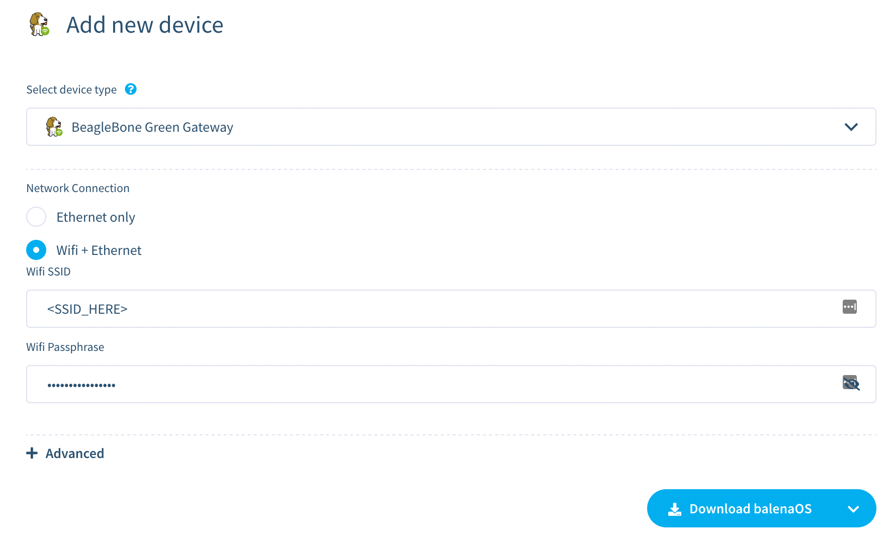 Downloading your balenaOS image