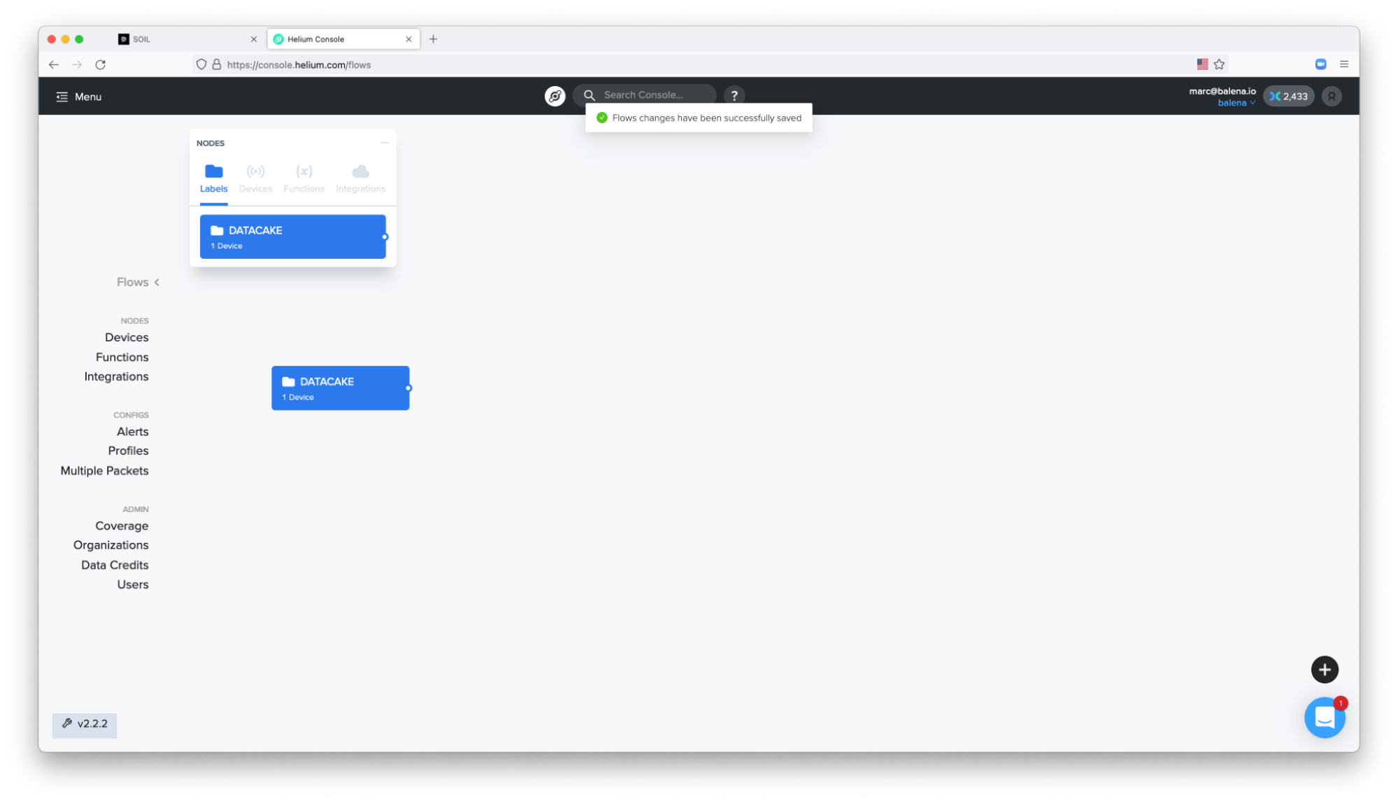 Start building a flow on Helium