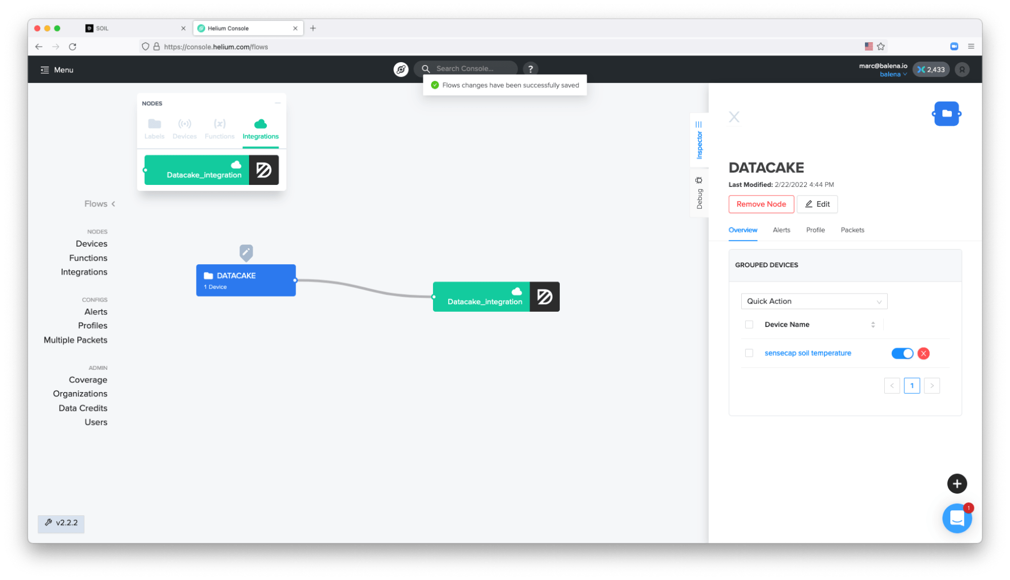 Start building a flow on Helium