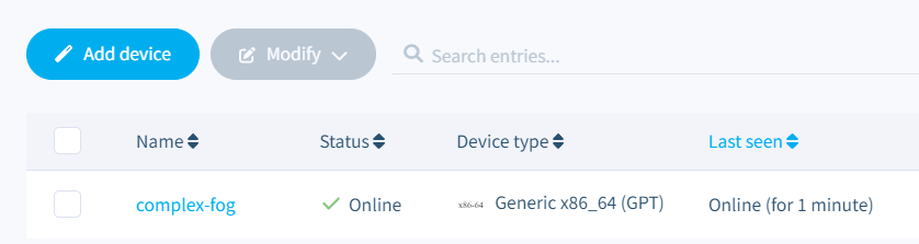 balena device online