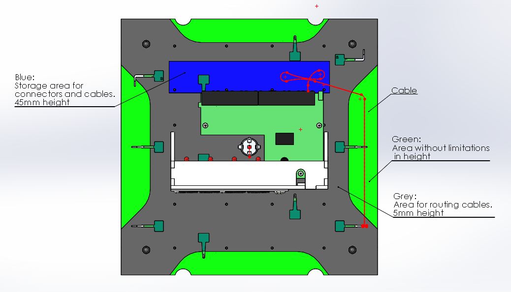 Tile front plate back view