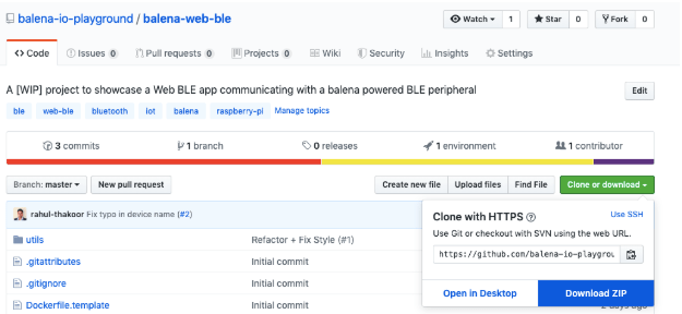 Download project from github