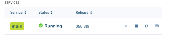 main service running on device