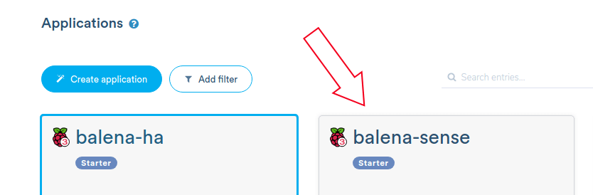 Access the application that's running balenaSense and not Home Assistant for this step
