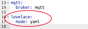 Enabling YAML for lovelace