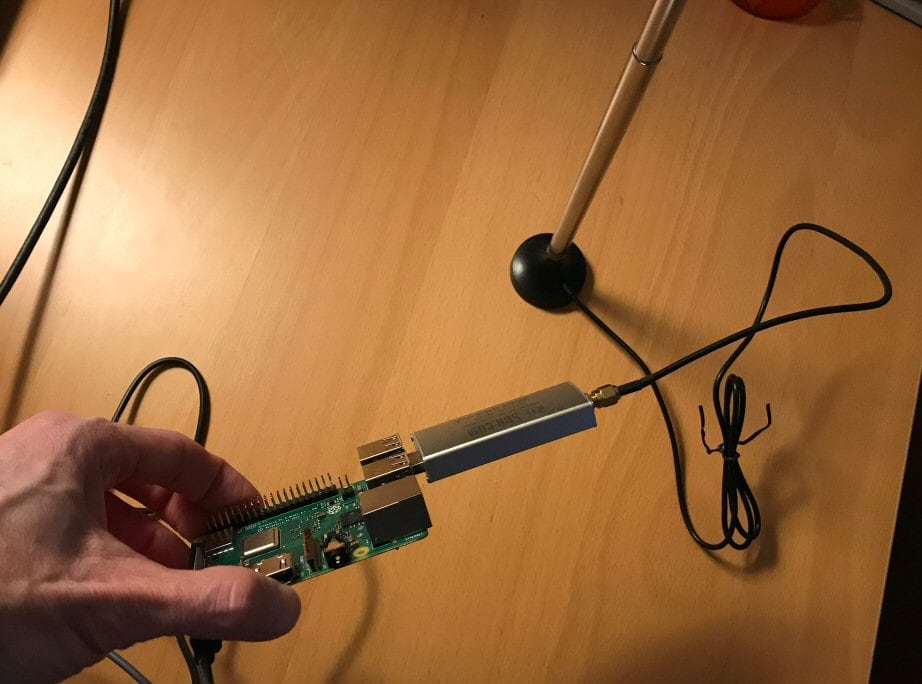 Here's an example photo of the setup