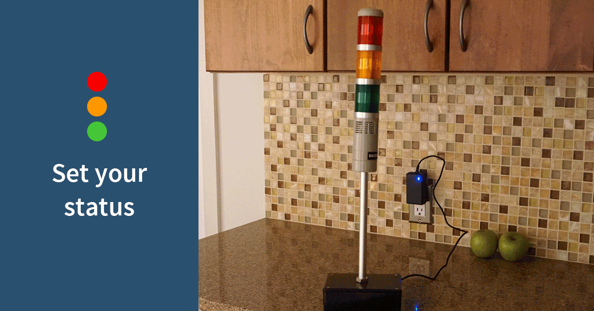 Here's a look at the LED Alerter's different states