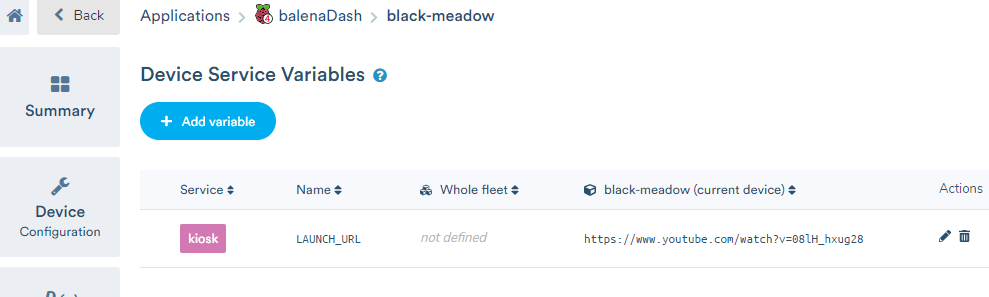 Set up the LAUNCH_URL variable