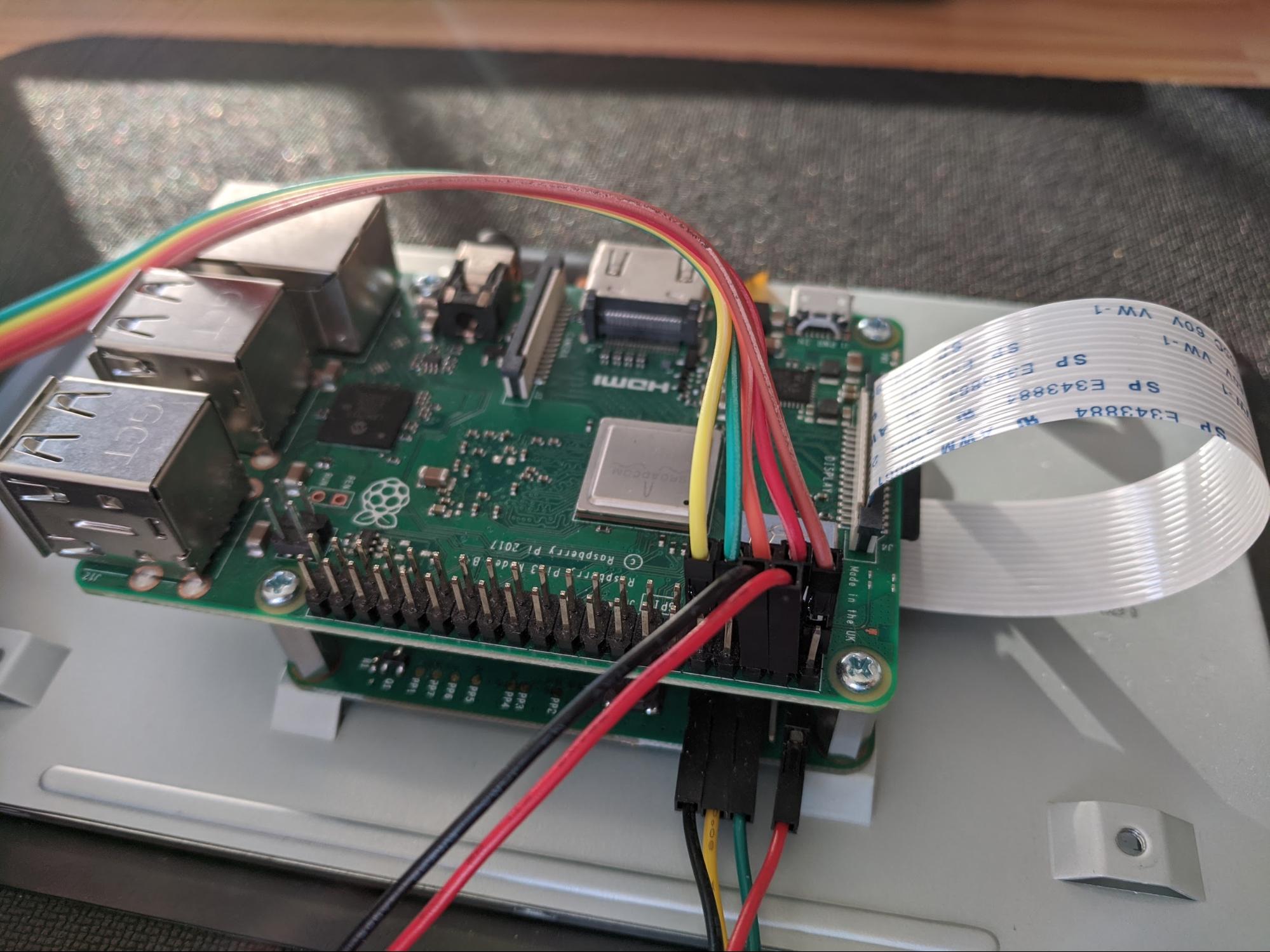 Progress on the build-- connecting the touchscreen