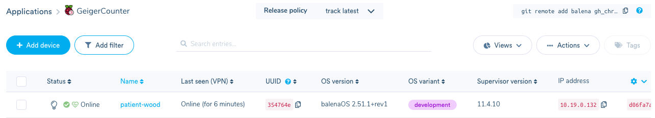 Adding a device and seeing it come online