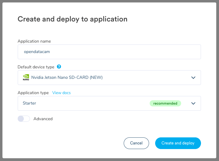 Create and deploy directly to your balenaCloud account
