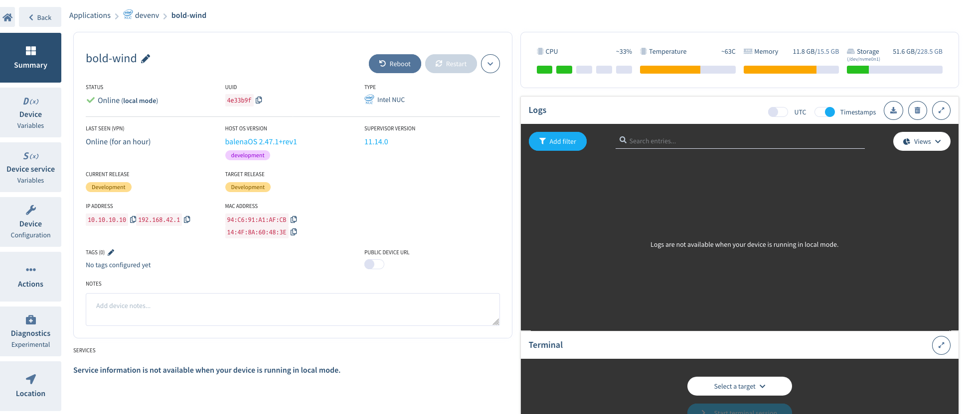 Dig into device-specific metadata in balenaCloud