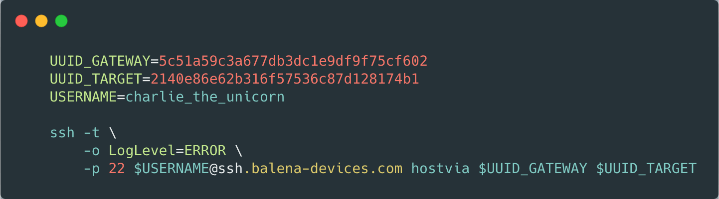 Here's an example of balena-info