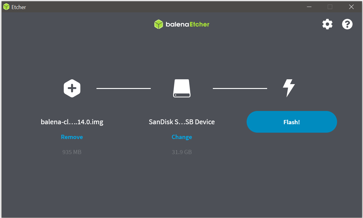 Flash the OS onto your SD card