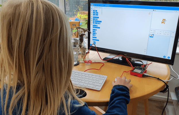 Harry testing our his creation